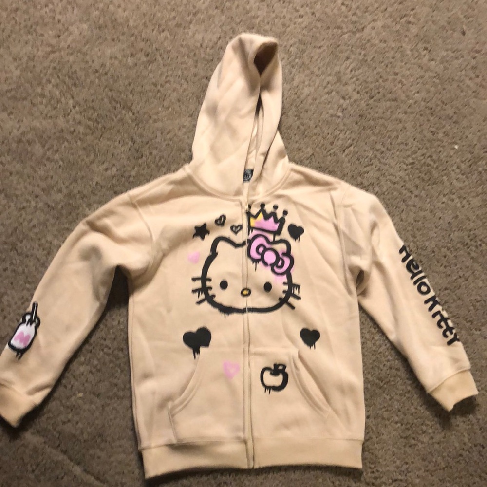 Hello kitty tan hoodie